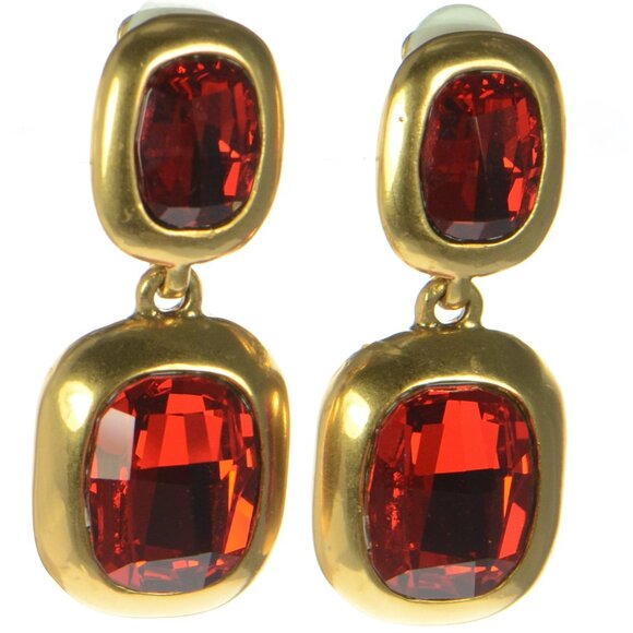 Vintage Oscar de la Renta Crystal Drop Earrings
